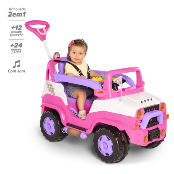 Carrinho de Passeio Infantil com Pedal – Diipi Menina – Calesita 1028