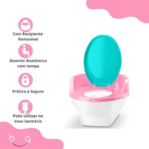 Troninho 2 em 1 Baby Land Pinico Pipinico Vira Assento para Vaso Rosa Cardoso