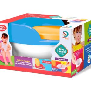 Troninho 2 em 1 Baby Land Pinico Pipinico Vira Assento para Vaso Azul Cardoso
