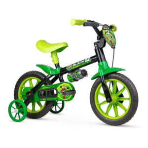Bicicleta Infantil Aro 12 Nathor Radical Black 12 Pedal Preto