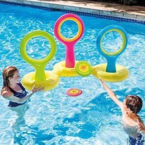 Jogo Lança Disco Campo Colorido Inflável – Intex 57510