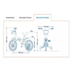 Bicicleta Infantil Aro 12 Nathor Homem Aranha