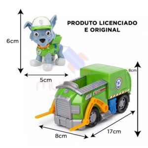 Kit 3 Veículos Carrinhos Chase, Marshall E Rocky – Patrulha Canina