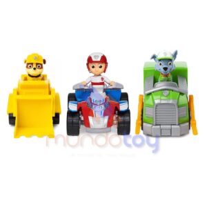 Kit 3 Veículos Carrinhos Rubble, Ryder E Rocky – Patrulha Canina