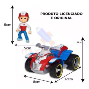 Kit 3 Veículos Carrinhos Rubble, Ryder E Rocky – Patrulha Canina