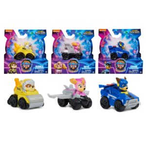 Kit 3 Carrinhos Chase, Skye e Rubble Filme – Patrulha Canina