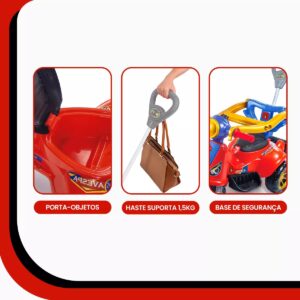 Triciclo Infantil De Pedal 2 Em 1 Motoca Avespa Spider – Maral 3058