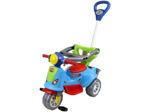 Triciclo Infantil De Pedal 2 Em 1 Motoca Avespa Colorido – Maral 3168