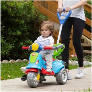 Triciclo Infantil De Pedal 2 Em 1 Motoca Avespa Colorido – Maral 3168