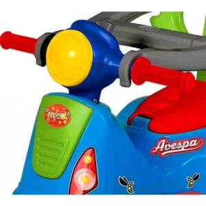 Triciclo Infantil De Pedal 2 Em 1 Motoca Avespa Colorido – Maral 3168