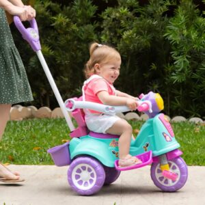 Kit Triciclo Infantil De Pedal 2 Em 1 Motoca Avespa Pink Maral 3173 + Play Doh