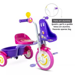 Triciclo Infantil Nathor De Alumínio Honey Bee