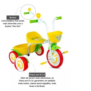 Triciclo Infantil Nathor De Alumínio Kids 5