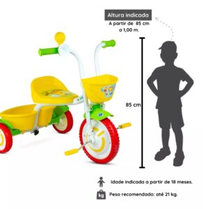 Triciclo Infantil Nathor De Alumínio Kids 5