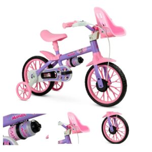 Bicicleta Infantil Aro 12 Nathor Minnie Disney