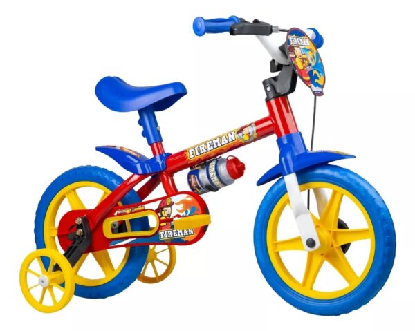 Bicicleta Infantil Aro 12 Nathor Fireman
