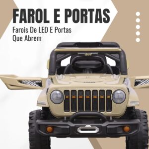 Carro Elétrico Infantil Jipe Off-road 12v Bege Zippy Toys