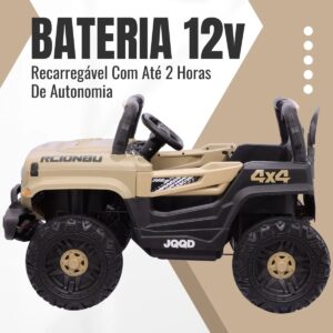 Carro Elétrico Infantil Jipe Off-road 12v Bege Zippy Toys