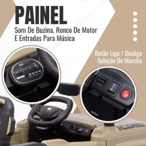 Carro Elétrico Infantil Jipe Off-road 12v Bege Zippy Toys