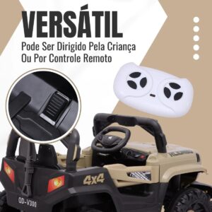 Carro Elétrico Infantil Jipe Off-road 12v Bege Zippy Toys