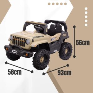Carro Elétrico Infantil Jipe Off-road 12v Bege Zippy Toys
