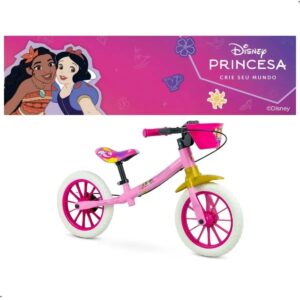 Bicicleta Infantil Equilíbrio Balance Nathor 12″ Princesas
