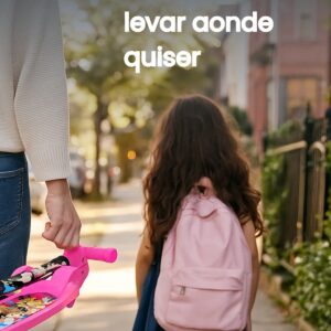 Patinete Infantil 3 Rodas Disney Princesas + Pelucia Skye