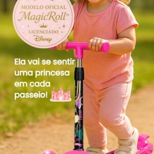 Patinete Infantil 3 Rodas Disney Princesas + Pelucia Skye