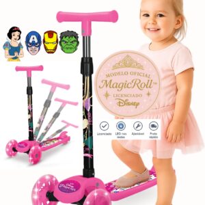 Patinete Infantil 3 Rodas Disney Princesas + Pelucia Skye