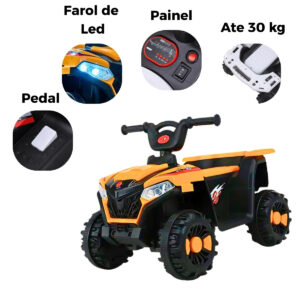Quadriciclo Elétrico Infantil Atv 6v Zippy Toys Laranja