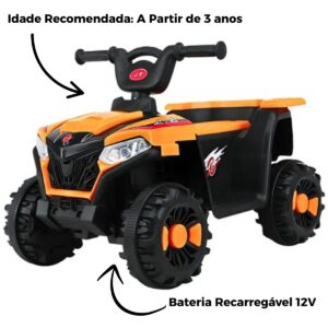Quadriciclo Elétrico Infantil Atv 6v Zippy Toys Laranja