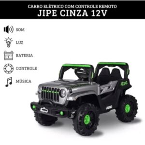 Carro Elétrico Infantil Jipe Off-road 12v Cinza Zippy Toys
