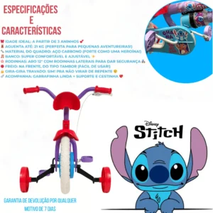Bicicleta Infantil Aro 12 Nathor Stitch