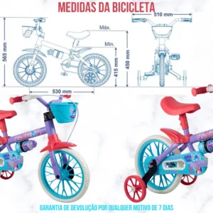 Bicicleta Infantil Aro 12 Nathor Stitch