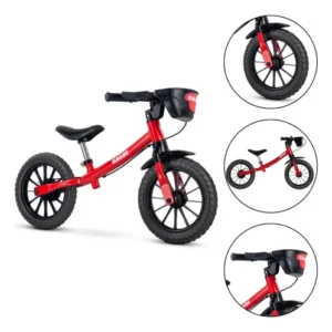 Bicicleta Infantil Equilíbrio Balance Nathor 12″ Caloi Vermelha