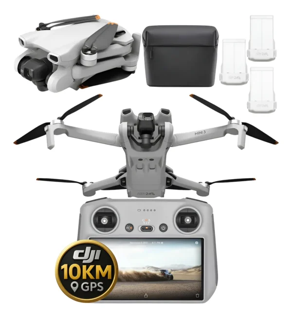 DRONE DJI MINI 3 FLY MORE COMBO BR (COM TELA) 4K ATE 25KM – MULTI