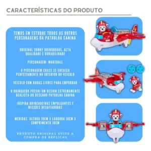 Patrulha Canina Avião De Resgate Marshall – Sunny 004692