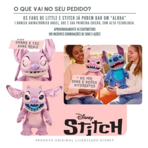 Pelucia Robô Interativo com 100 Sons Angel – Stitch Wow – Sunny