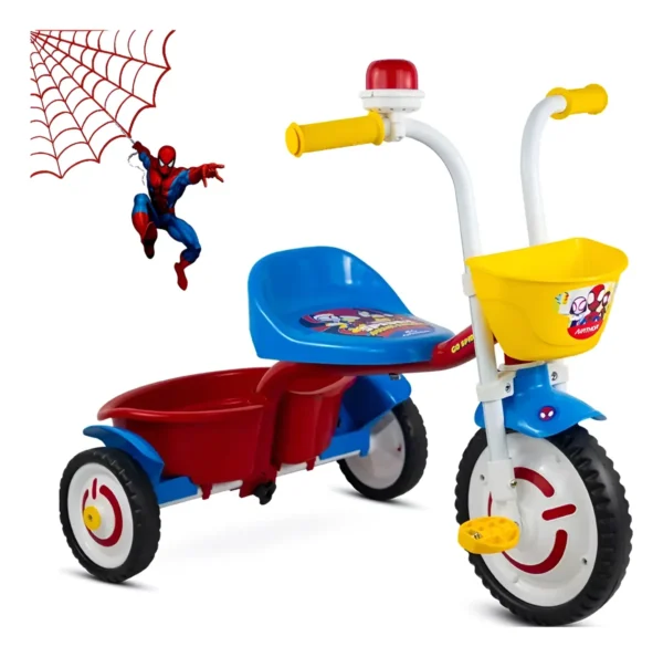 Triciclo Infantil Nathor De Alumínio Homem Aranha