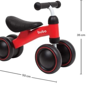 Bicicleta De Equilíbrio 4 Rodas Vermelha – Buba 10728