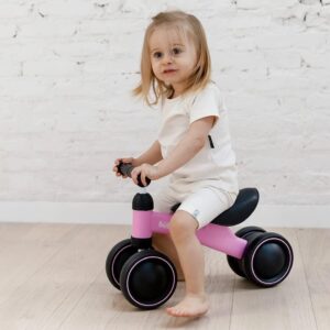 Bicicleta De Equilíbrio 4 Rodas Rosa – Buba 13517