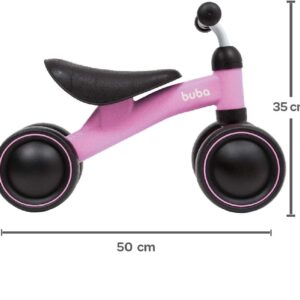 Bicicleta De Equilíbrio 4 Rodas Rosa – Buba 13517