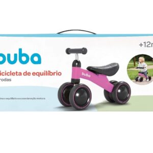 Bicicleta De Equilíbrio 4 Rodas Rosa – Buba 13517