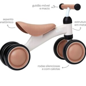 Bicicleta De Equilíbrio 4 Rodas Bege – Buba 20960