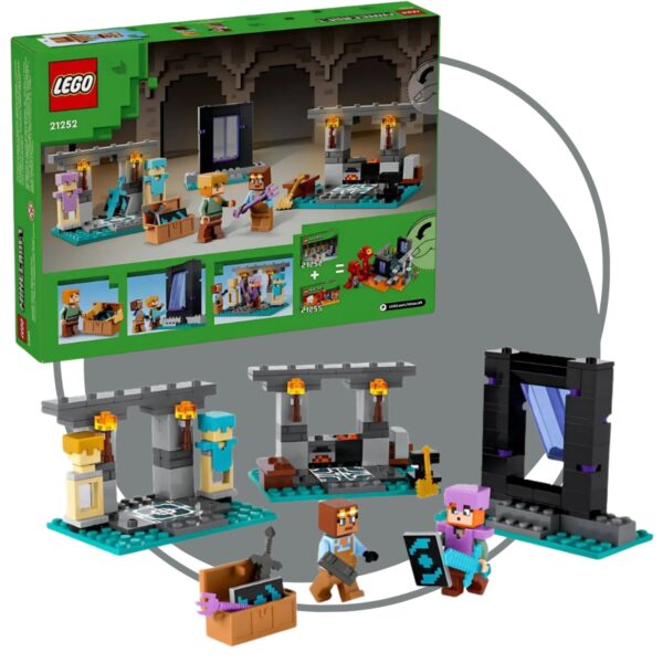 Lego Minecraft 21252 – O Arsenal Oficial The Armory 203 Peças