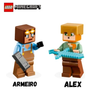 Lego Minecraft 21252 – O Arsenal Oficial The Armory 203 Peças