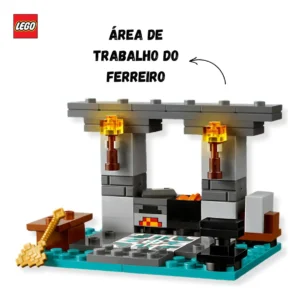 Lego Minecraft 21252 – O Arsenal Oficial The Armory 203 Peças