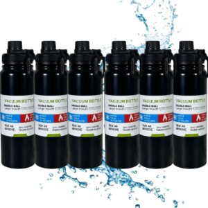 Garrafinha termica 700ml Preta Kit 6