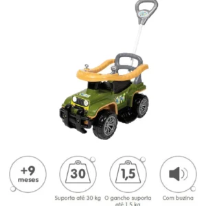 Carrinho Infantil de Passeio com Empurrador Jip Jip Militar – Maral 2059