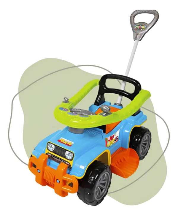 Carrinho Infantil de Passeio com Empurrador Jip Jip Colorido – Maral 2112